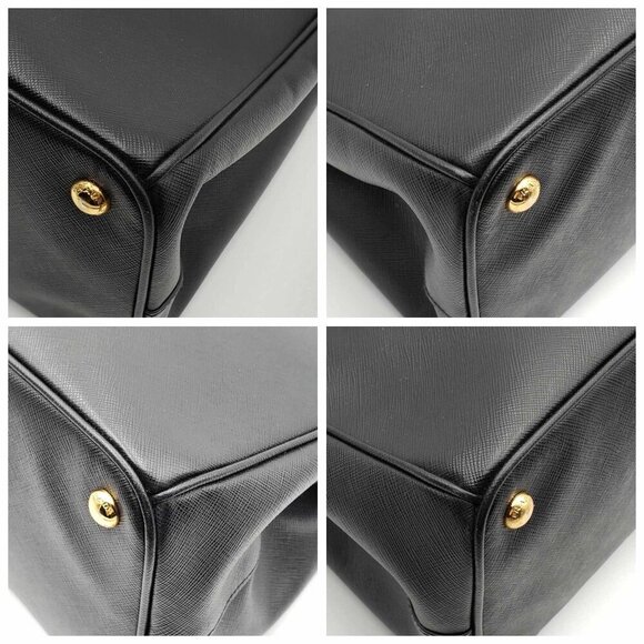 100% Authentic Prada Galleria Black Leather Shoulder Bag - Picture 6 of 16